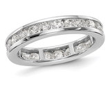 1.50 Carat (ctw Color H-I, I1-I2) Ladies Diamond Eternity Wedding Band Ring in 14K White Gold
