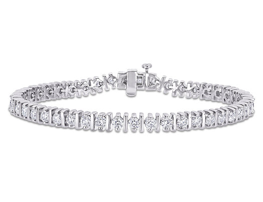 4.50 Carat (ctw) Lab-Created Moissanite Tennis Bracelet in Sterling Silver