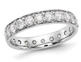 2.00 Carat (ctw H-I, I1-I2) Diamond Eternity Wedding Band Ring in 14K White Gold