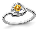 1/5 Carat (ctw) Citrine Ring in 14K White Gold 