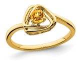 1/5 Carat (ctw) Citrine Ring in 14K Yellow Gold 