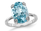 Large 6.65 Carat (ctw) Blue Topaz Ring in Sterling Silver