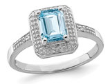 1.05 Carat (ctw) Swiss Blue Topaz Ring in Sterling Silver