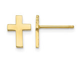 10k Polished Yellow Gold Cross Earrings