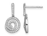 3/10 Carat (ctw) Swirl Diamond Earrings in 14K White Gold
