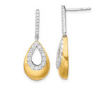 1/2 Carat (ctw) Diamond Drop Earrings in 14K Yellow Gold