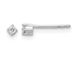 1/20 Carat (ctw I2-I3, J-K) Diamond Solitaire Stud Earrings in Sterling Silver