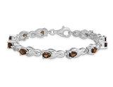 Sterling Silver Infinity 3.45 Carat (ctw) Smoky Quartz Bracelet