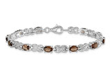 Sterling Silver Infinity 4.50 Carat (ctw) Smoky Quartz Bracelet