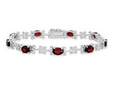 9.90 Carats (ctw) Garnet Bracelet in Strerling Silver