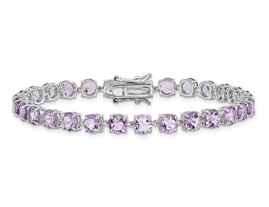 12.75 Carat (ctw) Amethyst Bracelet in Sterling Silver