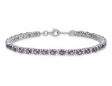 4.05 Carat (ctw) Amethyst Bracelet in Sterling Silver