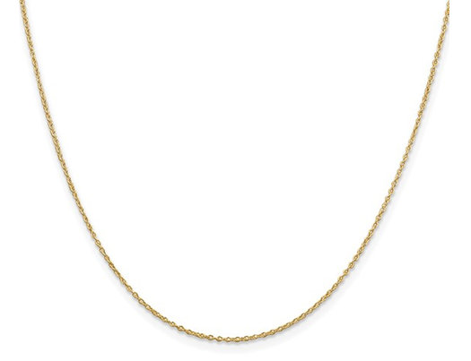 Yellow Gold Plated Sterling Silver Cable Chain 18 inches (1.10mm)