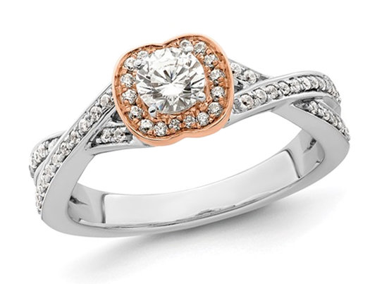 3/5 Carat (ctw) Diamond Promise Ring in 14K White Gold