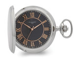 Charles Hubert Chrome Finish Grey Dial Quartz Pocket Watch