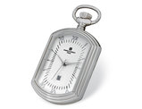 Chrome Finish Rectangular Pocket Watch