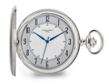 Charles Hubert Satin Stainless Hunter Case Pocket Watch (50mm)