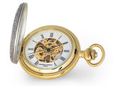 Charles Hubert 2-Tone Ribbon & Shield Pocket Watch (47mm)