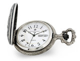 Charles Hubert Antique Chrome Finish Sailing Ship Pocket Watch (48mm)