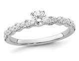 3/5 Carat (ctw i2-i3) Diamond Engagement Ring in 14K White Gold