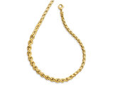 14K Yellow Gold Polished Graduated Fancy Link Necklace (18 inches)