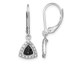 1/5 Carat (ctw) Black & White Diamond Dangle Earrings in Sterling Silver