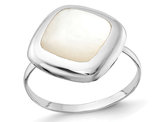 White Mother of Pearl Ring in Sterling Silver