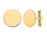 Men's Round Polished Cuff Links in 14K Yellow Gold