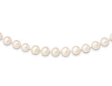 14K Yellow Gold 9-10mm White Freshwater Cultured Pearl Necklace (16 Inches)