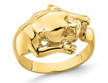 14K Yellow Gold Polished Jungle Cat Ring