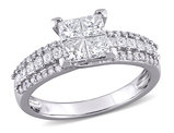 1.00 Carat (ctw H-I, I2-I3) Princess-Cut Diamond Engagement Ring in 10K White Gold