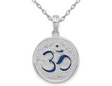 Ohm Reversible Charm Pendant Necklace in Sterling Silver with Chain