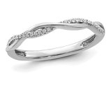 1/12 Carat (ctw) Diamond Wedding Ring Twist Band in 14K White Gold