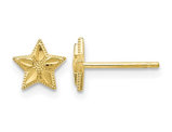 10K Yellow Gold Polished Star Post Earrings