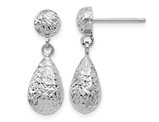 10K White Gold Dangle Drop Earrings