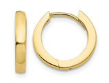 10K White Gold Polished Hinged Hoop Earrings