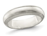 Ladies or Men's 5mm Satin Finish Wedding Band Ring in Sterling Silver