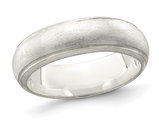 Ladies or Men's 6mm Satin Finish Wedding Band Ring in Sterling Silver