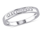1/10 Carat (ctw G-H-I, I2-I3) Diamond Wedding Band Ring in Sterling Silver
