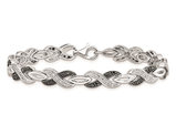 1/3 Carat (ctw) Black and White Diamond Bracelet in Sterling Silver