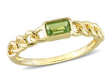 1/3 Carat (ctw) Peridot Link Ring in 10K Yellow Gold