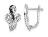 1/5 Carat (ctw) Black & White Diamond Dangle Earrings in Sterling Silver