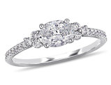 1.00 Carat (ctw I1-I2, H-I) Oval-Cut Diamond Engagement Ring in 14k White Gold