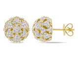 1/2 Carat (ctw) Diamond Post Earrings in 14K Yellow Gold