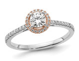 1/2 Carat (ctw SI1-SI2, G-H-I) Lab-Grown Diamond Engagement Halo Ring in 14K White Gold