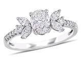 1.10 Carat (ctw H-I, I1-I2) Diamond Engagement Ring in 14K White Gold
