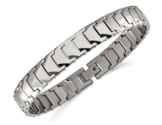 Mens Tungsten Polished Bracelet (9.00 Inches)