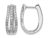 1.00 Carat (ctw SI1-SI2, H-I) Lab-Grown Diamond Hoop Earrings in 14K White Gold
