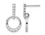 1/3 Carat (ctw) Diamond Circle Earrings in 14K White Gold