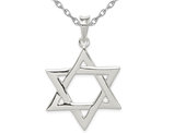 Sterling Silver Star of David Pendant Necklace with Chain